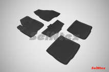 Резиновые коврики с высоким бортом для Ford Explorer V (до 3,5л) 2010-2015 (широкая площадка под левую ногу)